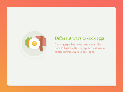 COOKING SCHOOL anguler js app cook css3 design egg html5 hybrid native react js ui ux
