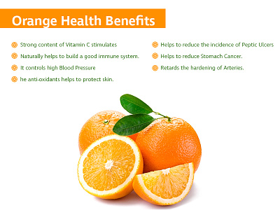 Health Benefits 3 app benefits doctor eat health orange ui ux web