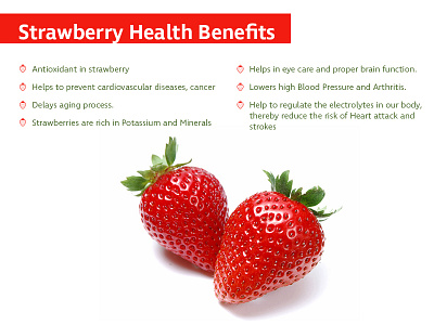 Health Benefits 5 app benefits doctor eat fruit health strawberry ui ux web