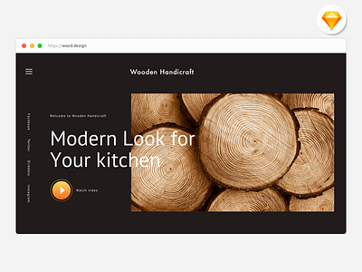Wooden Kitchen Web UI