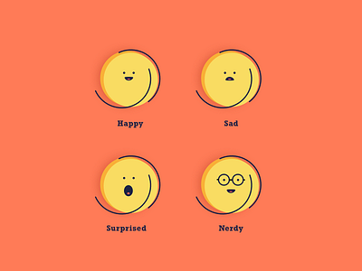 Emoji character emoji face fun happy icon illustration outline sad shocked sticker surprised