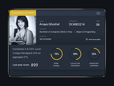 Student 360 view dashboard 360view app dashbaord design mobile student ui ux web