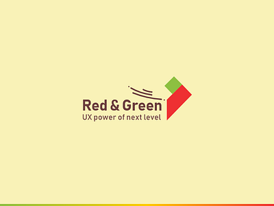 Red Green UX logo design icon illustration logo ui ux vector