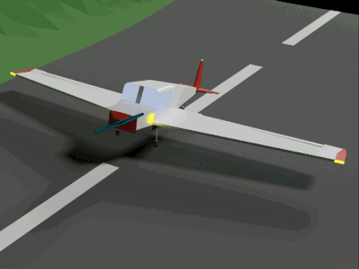 Airplane animation airplane airport animation blender2.8beta blender3d blender3dart fly gif gif animated lowpoly mountians rendered rigging