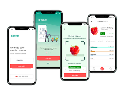 Food scanning app ux