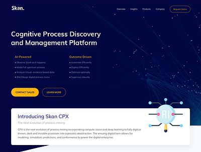 Landing page design concept for AI based B2B ai b2b ux uxui visual design