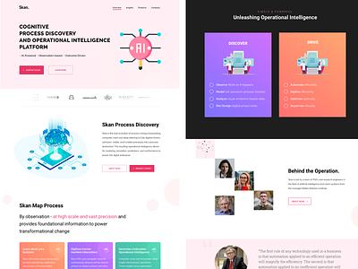 Landing page for AI B2B Organization landing page ui ux