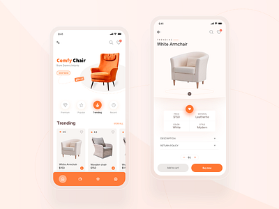 Furniture app furniture mobile app ui ux visual design