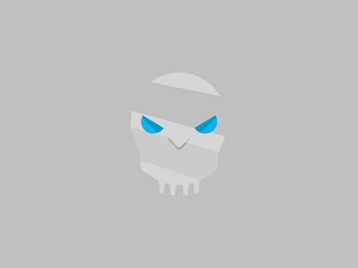 White Walker? flat ghost icon idk logo scary walker white