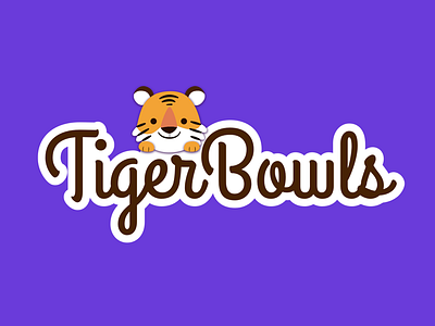 Tigerbowls bowls branding idea purple restaurant tiger