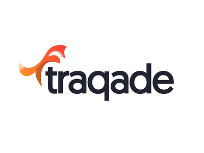 Traqade crm fox icon logo minimal modern new orange redesign traqade