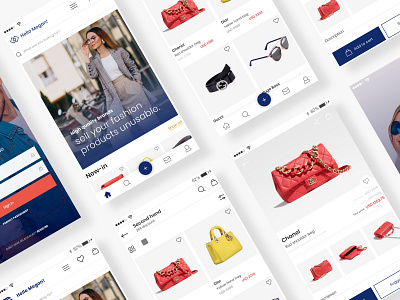 High-Fashion Marketplace app app design application bright design ecommerce app fashion app high fashion online shop store app ui ux