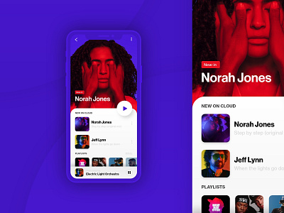 Music app concept app app design blue colorful concept design mobile app music music app music player red ui ux webdesign