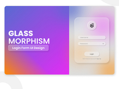 Login Form Glassmorphism Design app design apps design design apps flatdesign mobile design ui ui apps ui design ui mobile apps ui mobile design