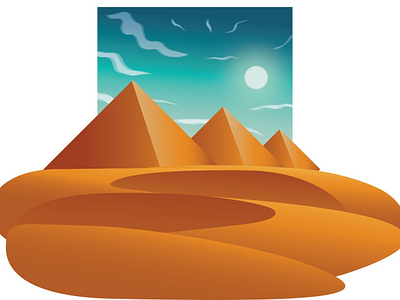 Egypt design illustration illustrator piramid sand vector