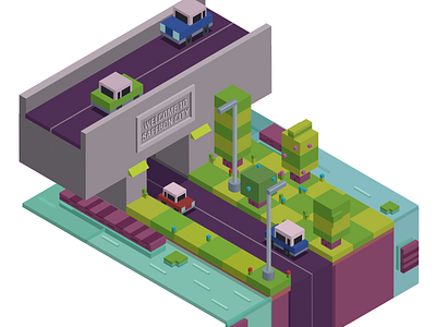 Isometric Street design icon illustration illustrator isometric isometric art vector