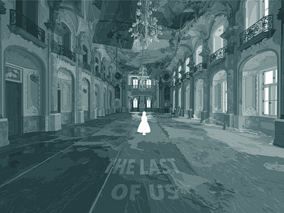 The Last of Us abandoned design illustration monochrome poster the last of us vector art