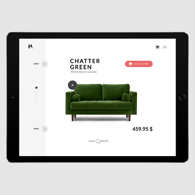 Ecommerce detail product app branding ecommerce firstshot flat ipad minimal minimalism shop shop online sofa tablet design ui ux web web app web design website
