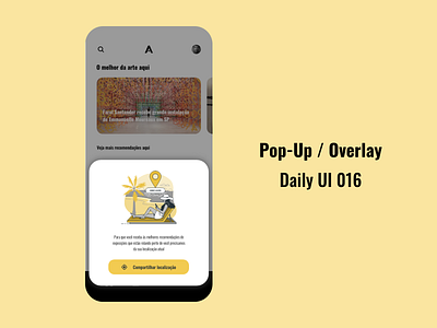 Pop-Up / Overlay - DailyUI 016 016 dailyui dailyuichallenge design overlay popup ui