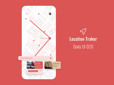 Location Traker - DailyUI 020 020 dailyui dailyuichallenge design location tracker ui