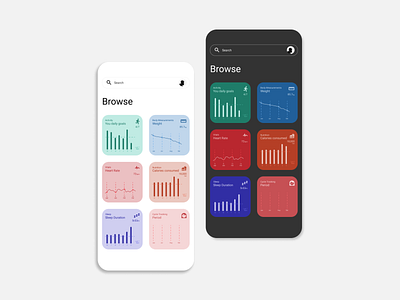 Google Fit - New Browse app dailyui design google fio ui