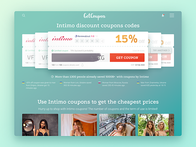 Discount Coupons Page with Special Offers brand promotion bright color combinations bright colors coupon codes coupon page discount card discount code discount voucher discounts e commerce font pairing interaction product page promotion promotional design special offer ui ux ui design user experience user interface