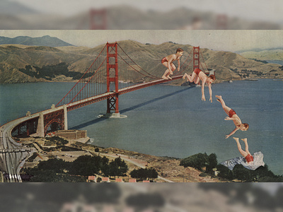 Welcome To San Francisco collage collage art hand cut winston smith