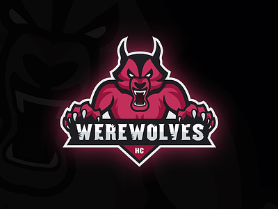 New Logo/Mascot for a virtual hockey team called Werewolves HC