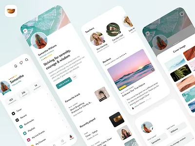 User Profiles app app ui insight timer interface ios meditation meditation app mobile mobile design mobile ui profile ui user profile