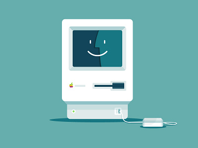 Macintosh illustration computer illustration mac macintosh mouse vector