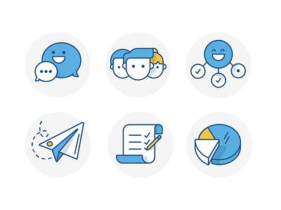 Service Desk - Welcome Icons atlassian chart chat email icon illustration list manage message users