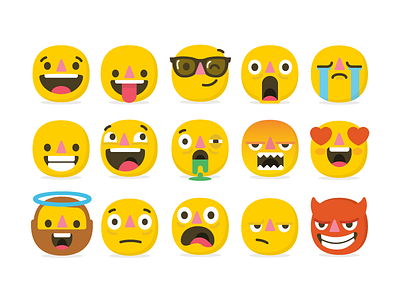Emoji set - Atlassian atlassian emoji emoji set emotions faces illustrations