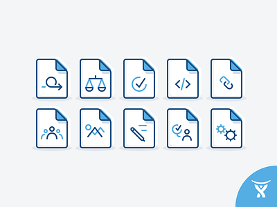 Document Icons - Atlassian atlassian cog community decission document icon icon set link task users