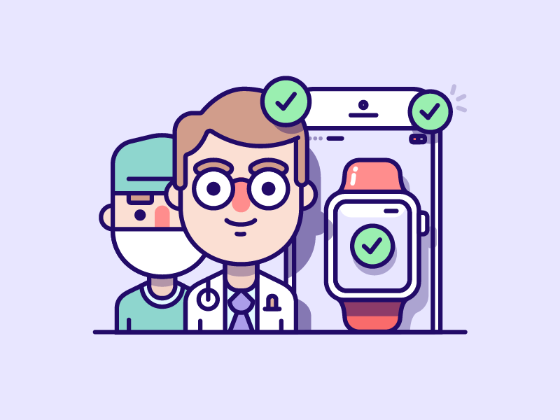 Medical Illustration illustration character iphone ios iwatch surgeon doctor medical