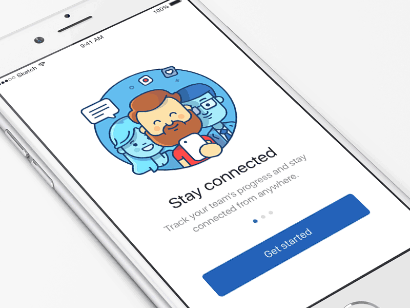 On boarding - JIRA iOS app animation character gif illustration intro cards ios iphone jira login on boarding value propositions
