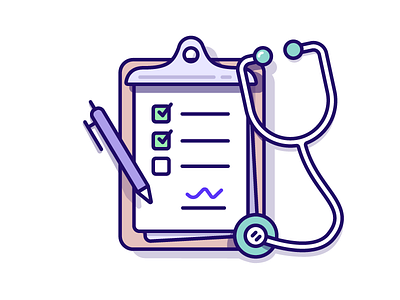 Medical - Checklist Illustration board checklist illustration medical paper purple