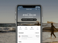 Account page - Banking app