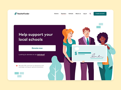 TeacherFunder - Donate landing page