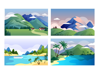 Nature illustration for landing page