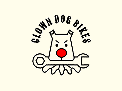 Clown Dog Bikes Logo design