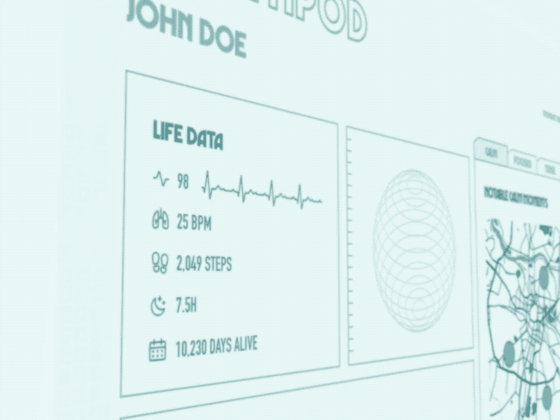HealthPod – app concept app concept design futuristic health health app medical sci fi ui