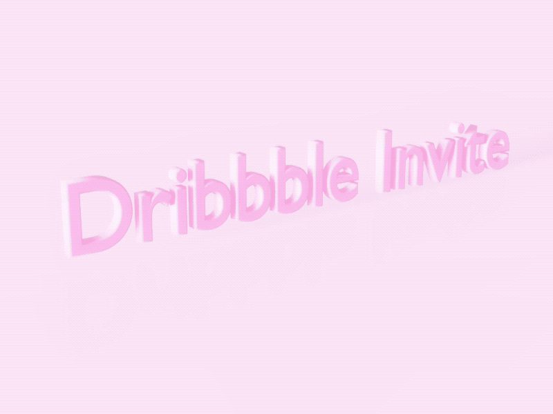 1x Dribbble Invite Giveaway 3d animation b3d blender3d dribbble dribbble invite render
