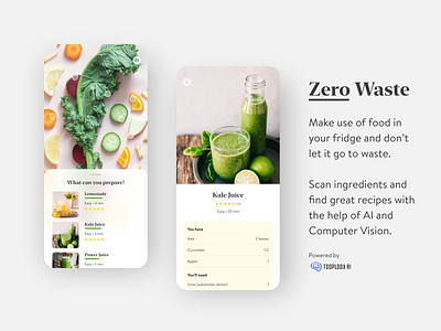 Zero Waste ai app artificial intelligence computer vision food ios ios7 product recipe tooploox zero waste