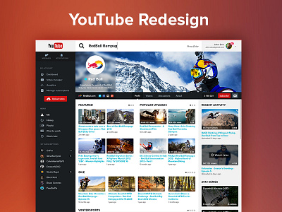 YouTube Redesign (Profil page)