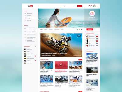 YouTube Redesign V2 clean google interface redesign ui ux video white youtube