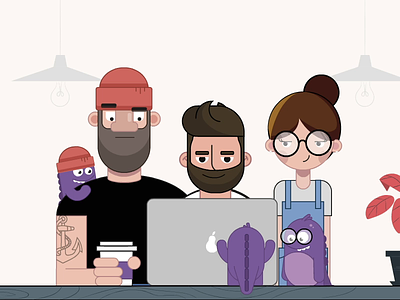 Website Launch animation animation design illustration launch monstermagic website