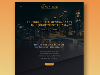 AsiaTiger asia brand design graphic homepage recruitment tiger ui ux web