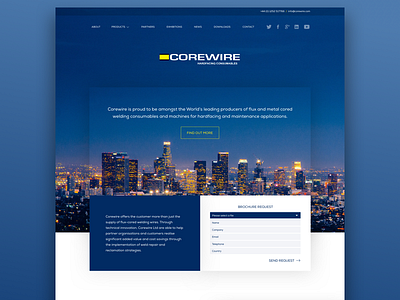 Corewire brand city corporate design graphic homepage industrial ui ux web