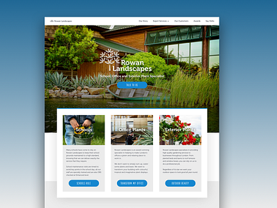 Rowan Landscapes brand design garden graphic homepage landscape plant ui ux web