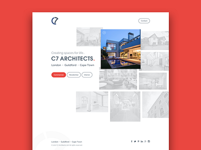 C7 Architects architecture brand design graphic grid homepage layout ui ux web design